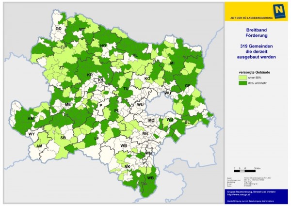 Ausbaustand Breitband NÖ