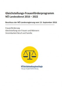 Kurzbericht - 1. Auswertung des Gleichstellungs- Frauenförderprogramms NÖ Landesdienst 2016 – 2018 Broschüre