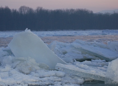 Eisplatten auf der Donau