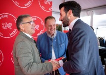 LH-Stellvertreter Udo Landbauer mit den MABA-Geschäftsführern (v.l.) Franz Buschmüller (li.) und Christian Nageler.