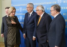Landeshauptfrau Johanna Mikl-Leitner empfing die hochkarätigen Gäste im Palais Niederösterreich.
