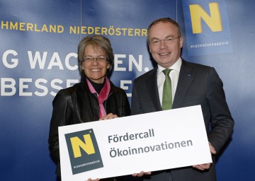 Wirtschafts-Landesrätin Dr. Petra Bohuslav und Umwelt-Landesrat Dr. Stephan Pernkopf präsentierten neues Förderprogramm mit Schwerpunkt Ökoinnovationen.