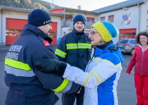 Landeshauptfrau Johanna Mikl-Leitner zu Besuch bei der Freiwilligen Feuerwehr.