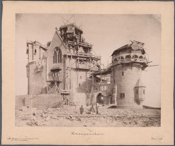Baufortschritt Burg Kreuzenstein aus dem Jahr 1891