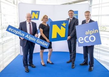 ecoplus Alpin: Neuer Name soll neue Gäste bringen. Im Bild von links nach rechts: ecoplus-Geschäftsführer Helmut Miernicki, Landeshauptfrau Johanna Mikl-Leitner, Landesrat Jochen Danninger und ecoplus Alpin Geschäftsführer Markus Redl