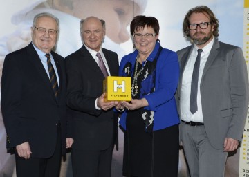 35 Jahre NÖ Hilfswerk mit Hilfswerk-Gründervater Erich Fidesser, Landeshauptmann Dr. Erwin Pröll, Hilfswerk-Präsidentin Landtagsabgeordnete Michaela Hinterholzer und Geschäftsführer Christoph Gleirscher.