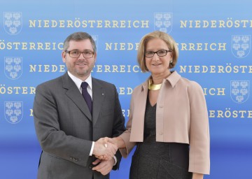 Landeshauptfrau Johanna Mikl-Leitner und Finanzlandesrat Ludwig Schleritzko.