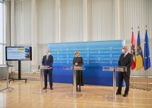 Bei der Pressekonferenz (von links): WIFO-Direktor Gabriel Felbermayr, Landeshauptfrau Johanna Mikl-Leitner und Studienautor Gerhard Streicher.