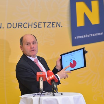 Landeshauptmann-Stellvertreter Mag. Wolfgang Sobotka präsentierte die Positionen Niederösterreichs zu den Finanzausgleichsverhandlungen.