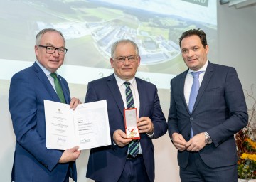 LH-Stellvertreter Stephan Pernkopf, Gerhard Zinner und Bundesminister Norbert Totschnig.