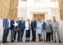 Bei der Baustellenbesichtigung in der Ehemaligen Synagoge.