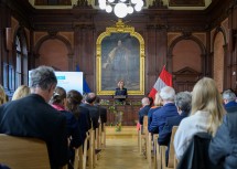 Landeshauptfrau Johanna Mikl-Leitner bei ihrer Festrede anlässlich 150 Jahre BOKU.