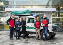 Matthias Cernusca, Landesleiter der Bergrettung NÖ/W, Landesrätin Ulrike Königsberger-Ludwig, Landeshauptfrau Johanna Mikl-Leitner, Landesleiter-Stellvertreterin Simone Radl und Stellvertreter Karl Weber. (v.l.)
