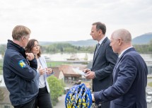 Im Gespräch (v.l.n.r.): Michael Duscher, Karin Gruber-Rosenberger, Jochen Danninger und Helmut Miernicki.