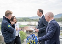 Im Gespräch (v.l.n.r.): Michael Duscher, Karin Gruber-Rosenberger, Jochen Danninger und Helmut Miernicki.