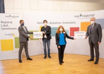 NÖ.Regional Geschäftsführer Walter Kirchler, Regionalverbands-Obmann Rene Lobner, NÖ.Regional Weinviertel Büroleiterin Sylvia Hysek und Landesrat Martin Eichtinger.