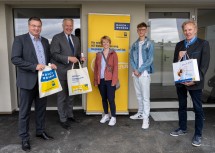 Bürgermeister Wolfgang Kocevar, Landesrat Martin Eichtinger, Frau Daniela Ionica Ba, Herr Paul Nanadescu und Stadtrat Christian Pusch