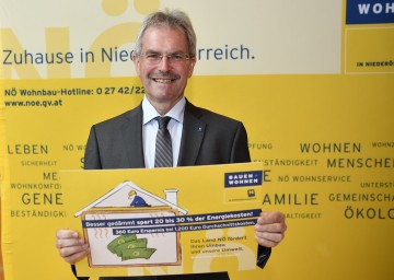 Landesrat Karl Wilfing informierte bei einer Pressekonferenz in St. Pölten über Neuerungen bei der NÖ Wohnbauförderung 