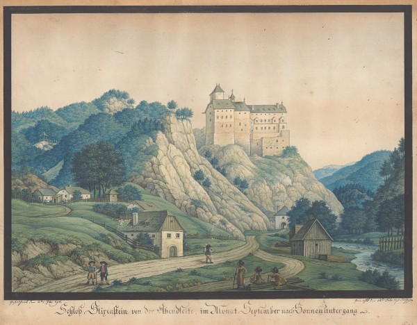 Joseph Heideloff, Burg Stixenstein, Gouache, 1795