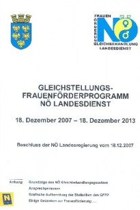 Gleichstellungs- Frauenförderprogramm NÖ Landesdienst 2007 - 2013 Broschüre