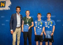 (v.l.n.r.) LH-Stellvertreter Udo Landbauer, Emma Gutsjahr, Simon Kretzl, Timon 