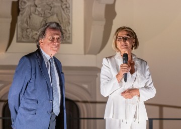 Landeshauptfrau Johanna Mikl-Leitner und Rudolf Buchbinder bei der gestrigen Eröffnung des Grafenegg Festival.