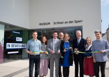 Eröffnung des Ausstellungsstandortes St. Peter an der Sperr mit Landeshauptfrau Johanna Mikl-Leitner, Bürgermeister Klaus Schneeberger, Geschäftsführer Guido Wirth und dem künstlerischen Leiter Kurt Farasin.