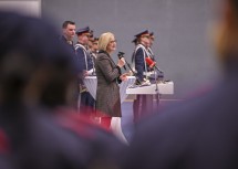Landeshauptfrau Johanna Mikl-Leitner bei ihrer Festrede im Sportzentrum NÖ.