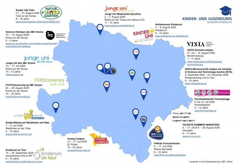 Karte des JU-Netzwerks