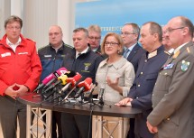 Landeshauptfrau Johanna Mikl-Leitner informierte gemeinsam mit den Vertretern der Einsatzorganisationen im Zuge einer Pressekonferenz über die Ergebnisse des Sicherheitsgipfels.