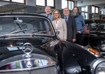 (v.l.): Bürgermeister Klaus Schneeberger, Landeshauptfrau Johanna Mikl-Leitner, Friedrich und Ronald Fehr sowie Kurator Wolfgang Brandstetter.