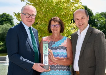LH-Stellvertreter Stephan Pernkopf , Obfrau Maria Forstner und NÖ Gemeindebund-Präsident Johannes Pressl laden zum Projektwettbewerb ein.