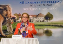 Landeshauptfrau Johanna Mikl-Leitner bei der Pressekonferenz.