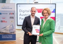 Landesrätin Christiane Teschl-Hofmeister und Staatssekretär Florian Tursky unterzeichneten „Digital Austria Pact“
