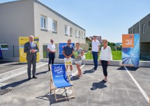 Landesrat Martin Eichtinger, Bürgermeister Andreas Pichler, Herr Franz Schenk, Frau Julia Schenk, Herr Oliver Hruby und Frau Doris Lintner