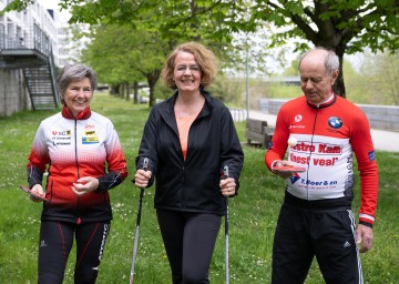 Edith Frey, Senioren-Landesrätin Christiane Teschl-Hofmeister (Mitte) und Lambert Frey.