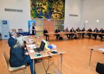 EU-Landesrätin Barbara Schwarz begrüßte die EU-Gemeinderäte und Gemeinderätinnen im Landhaus St. Pölten.