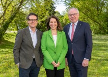 Klimastadtrat Jürgen Czernohorszky, Nationalparkdirektorin Edith Klauser und LH-Stv. Stephan Pernkopf (v.l.n.r.)