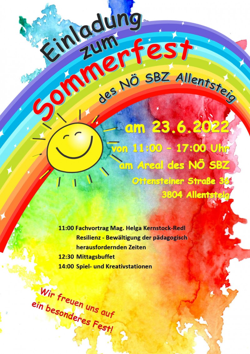Plakat vom Sommerfest