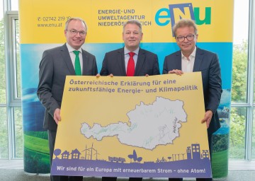 Umweltreferenten der Länder trafen sich in Wien. Im Bild von links nach rechts: Landesrat Dr. Stephan Pernkopf, Bundesminister DI Andrä Rupprechter und Landesrat Rudolf Anschober