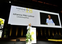 Landeshauptfrau Johanna Mikl-Leitner am Rednerpult