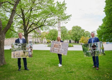 Im Bild von links nach rechts: Michael Duscher ˗ Geschäftsführer der Niederösterreich Werbung, Christiana Hess – Marketingleiterin der Niederösterreich Werbung, Tourismuslandesrat Jochen Danninger