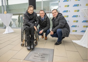 Im Bild von links nach rechts: Rudolf Hajek, Landesrat Jochen Danninger und Michael Ludwig