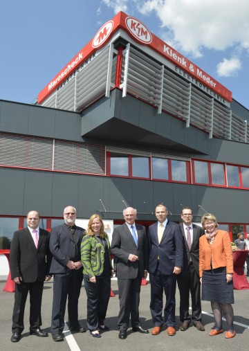 Landeshauptmann Dr. Erwin Pröll bei der Eröffnung der neuen Klenk & Meder Niederlassung in Krems.