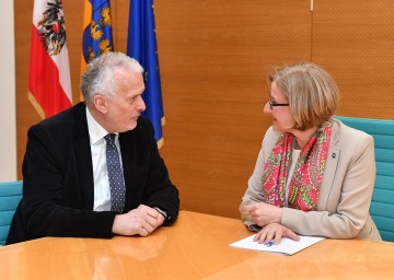 Arbeitsgespräch von Landeshauptfrau Johanna Mikl-Leitner mit Justizminister Josef Moser.
