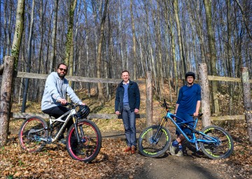 Gerald Fleischhacker – Kabarettist, Jochen Danninger - Tourismus-Landesrat und leidenschaftlicher Mountainbiker sowie Markus Frühmann – Fotograf und Mountainbike-Freak