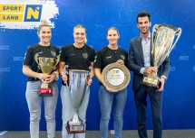 (v.l.n.r.) Andrea Pavkovic, Nina Neidhart, Mirela Dedic, LH-Stv. Udo Landbauer