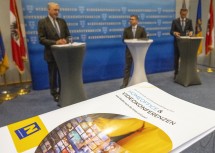 Home-Office und Videokonferenzen waren das Thema der Pressekonferenz.