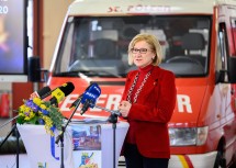 Landeshauptfrau Mikl-Leitner bei der Pressekonferenz.