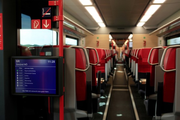Inneneinrichtrung des Nahverkehrszuges